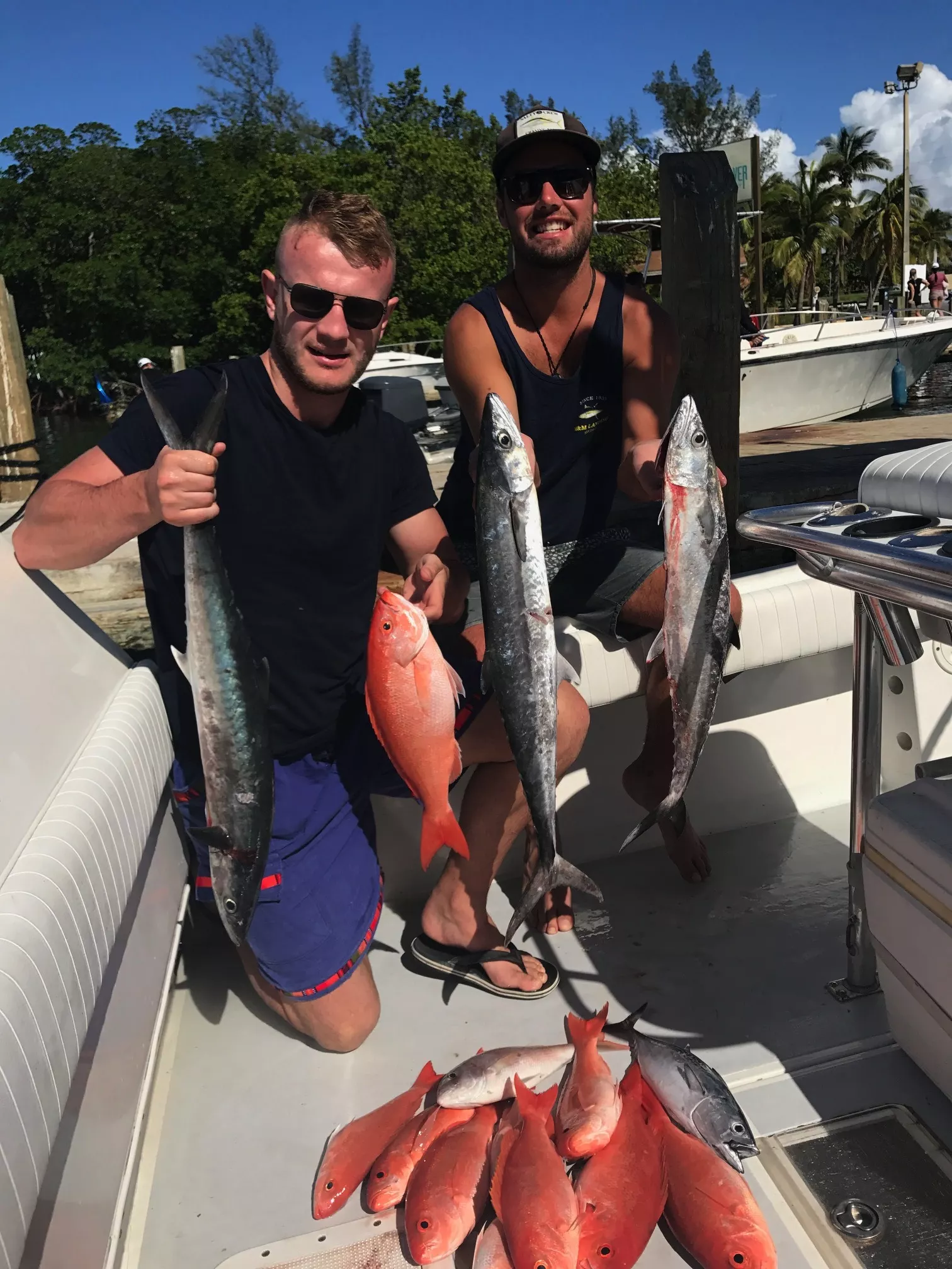 Captain Jason with a fall blackfin tuna caught offshore of Fort Lauderdale