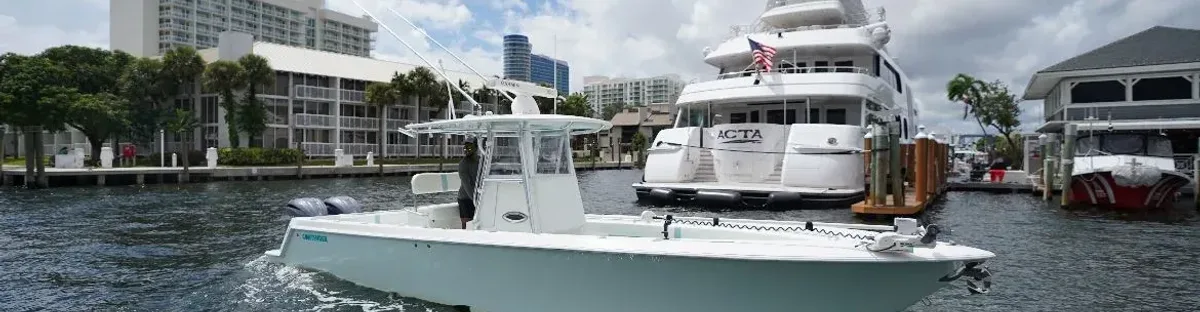 Cool Runnings sportfishing charter ready at the dock in Fort Lauderdale
