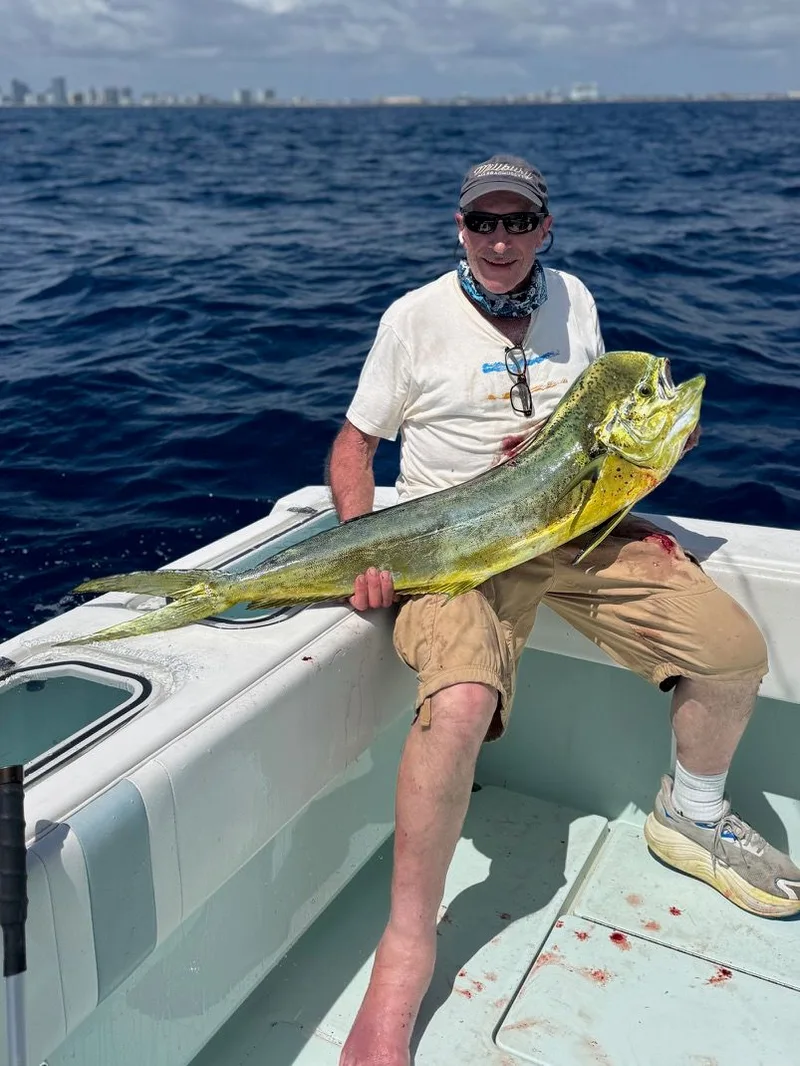 Offshore Fishing action shot off Fort Lauderdale