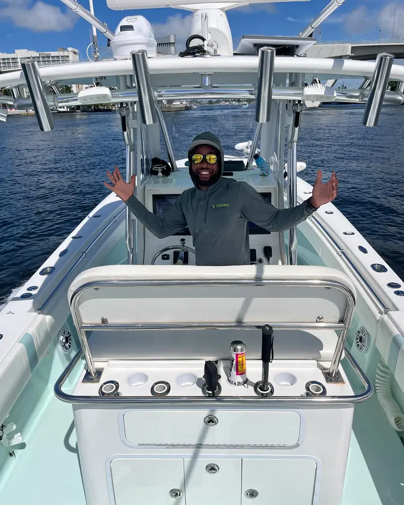 Captain Jason Robinson, owner of Cool Runnings Sportfishing Charters in Fort Lauderdale
